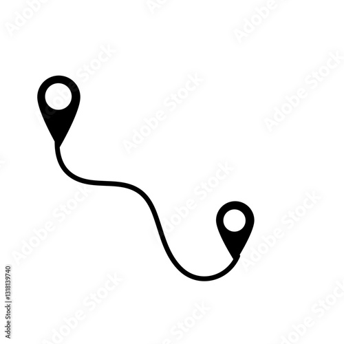 distance icon illustration
