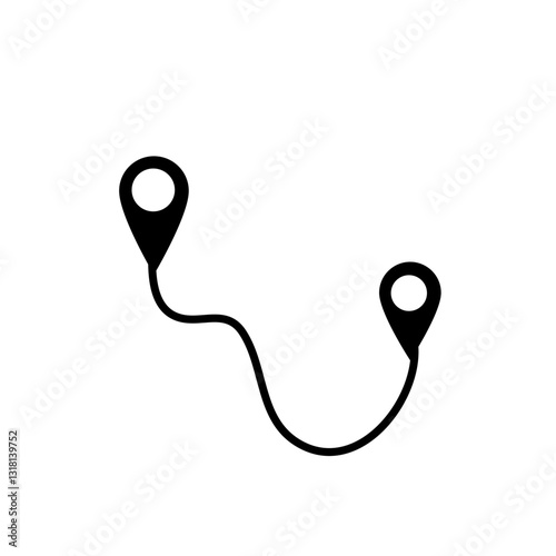 distance icon illustration

