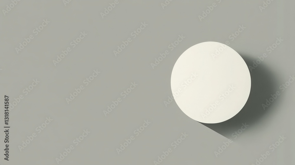 Minimalist round shape, abstract design with subtle shading and clean aesthetics Minimalist round shape, abstract design with subtle shading and clean aesthetics