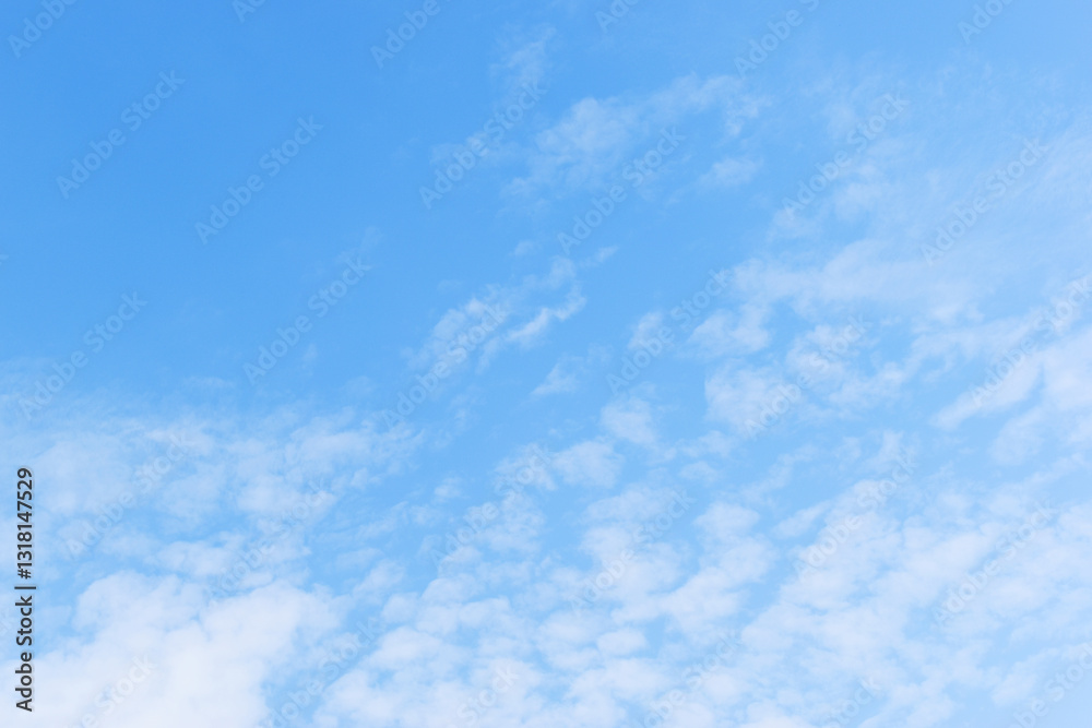 beautiful blue sky and white fluffy group of clouds with sunrise in the morning, natural background beautiful blue sky and white fluffy group of clouds with sunrise in the morning, natural background