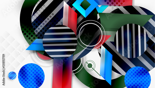 Dynamic complex geometric abstract background