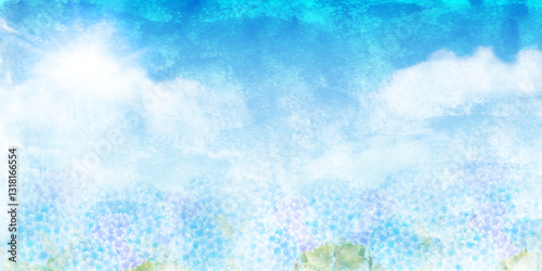 あじさい　梅雨　花　背景