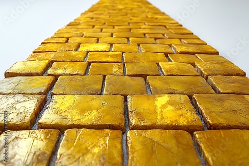Golden Pathway Extends into the Distance