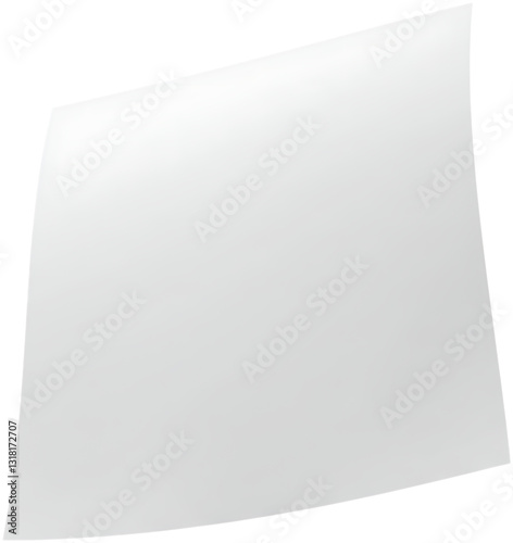 Wallpaper Mural Blank white paper flying, sheet falls isolated on white, clipping path Torontodigital.ca
