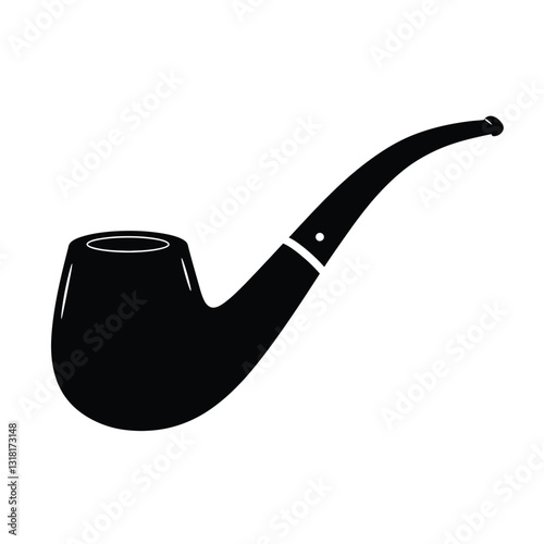 tobacco pipe isolated on white background