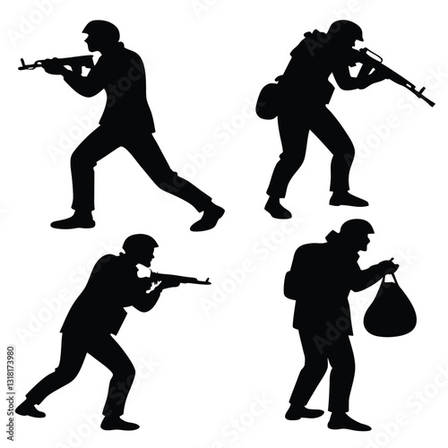 Military and Spy Silhouettes Covert Combat Character Pack