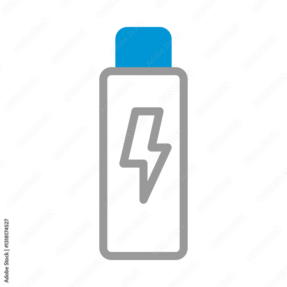 Minimalist Energy Icon on White Background Minimalist Energy Icon on White Background
