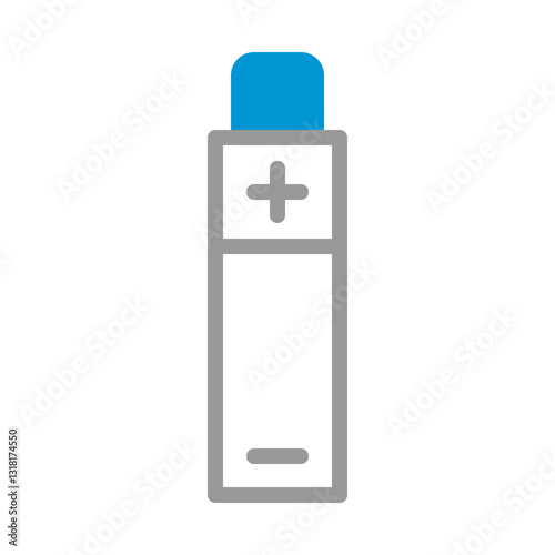 Simple Illustrated Battery Icon Energy Concept
