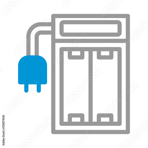 Battery Charger Minimalist Icon Power Connector