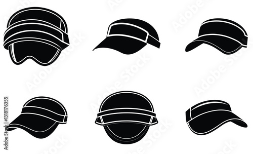 Visor silhouette vector