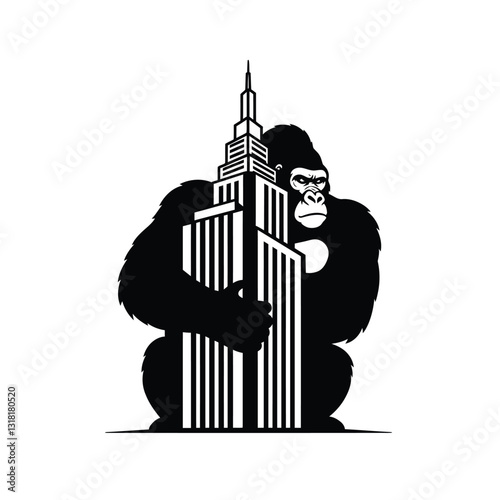 king kong on a building