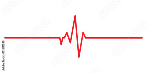 Life line icon vector. Heartbeat line icon. Medetsina sign. Cardiogram line icon, sign. Heart pulse silhouette, icon, symbol. Vector illustration.