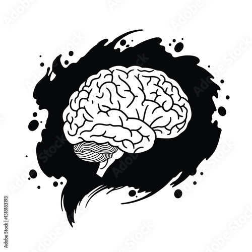 human brain vector illustration