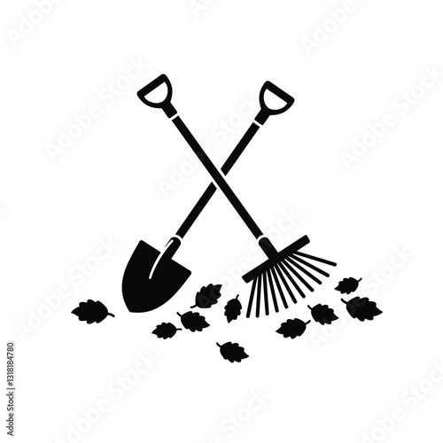 gardening tools icon set