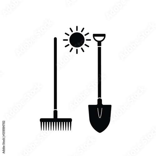 broom and shovel