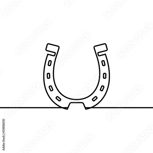 lucky horseshoe on white