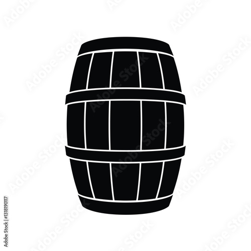 wooden barrel isolated on white