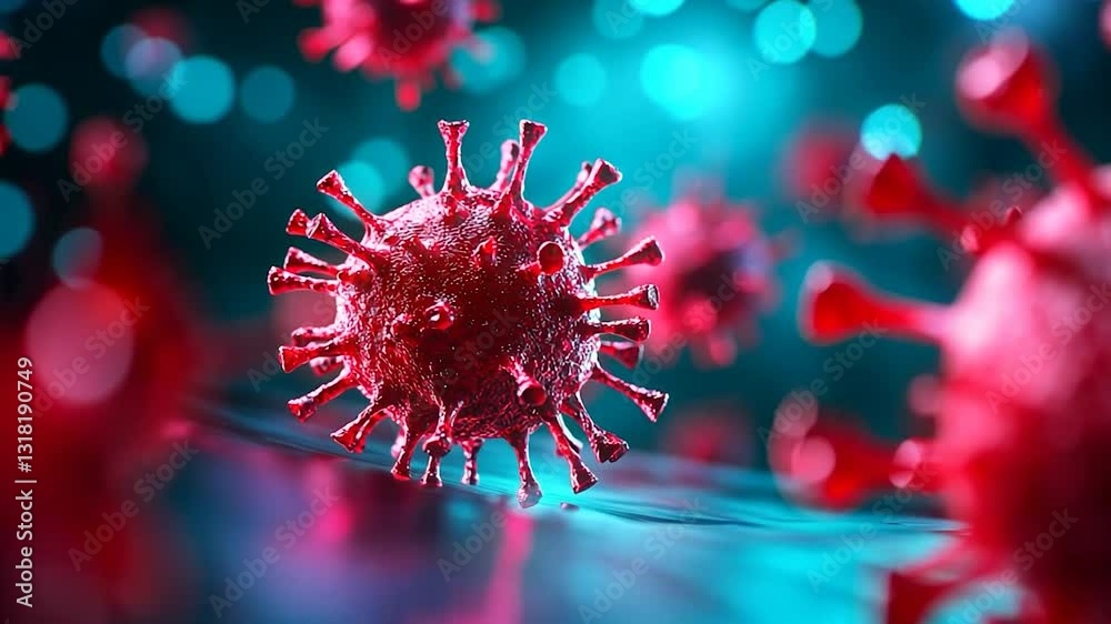 Close-up of a virus