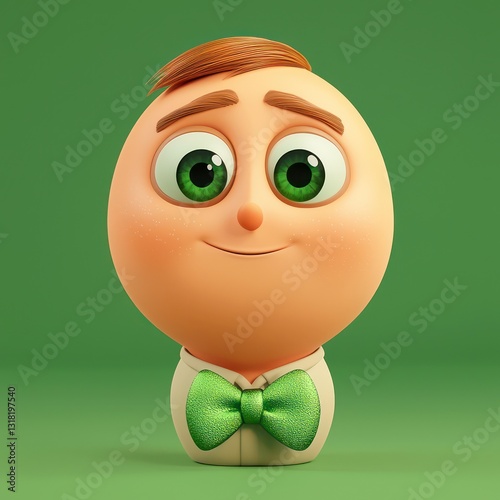 Festive emoji thinks wearing green, St. Patrick's Day.