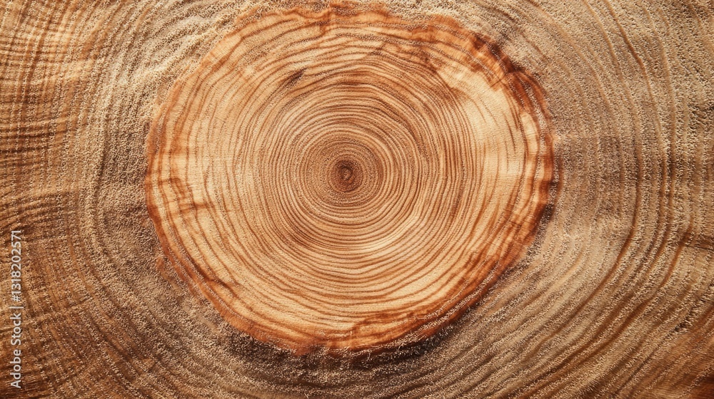 Naklejka premium A close up photograph of a tree trunk cross section