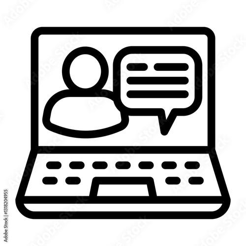 Teacher Icon - Outline Style - Mentoring Themes