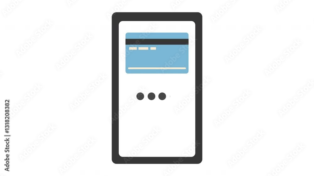 Smartphone and e-payments financial, business animation Smartphone and e-payments financial, business animation