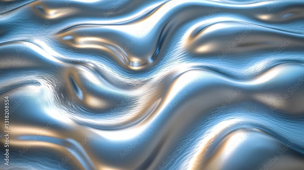Fototapeta premium Abstract Rippled Metal Surface Texture