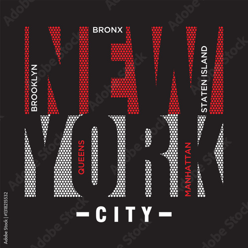 new york city abstract illustration text design