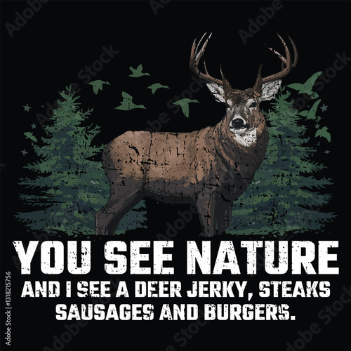 The Hunters Bold Perspective t shirt design