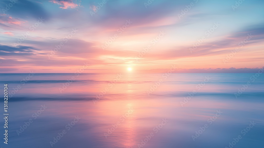Beautiful sunset over the sea. Seascape. Nature composition.