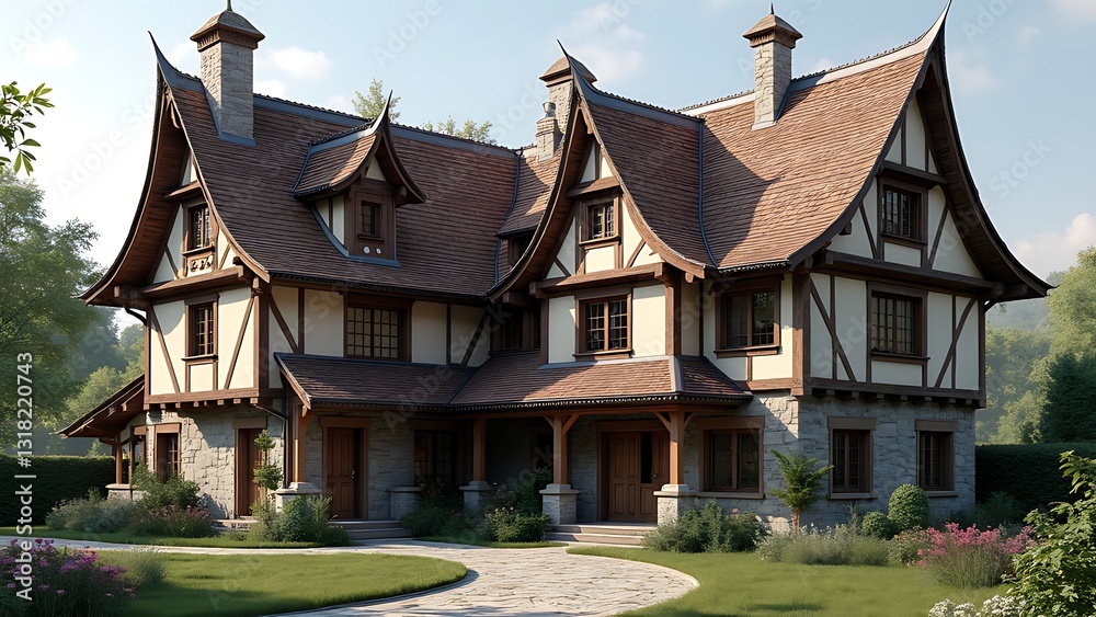 Fototapeta premium medieval house plans architecture spritesheet ai