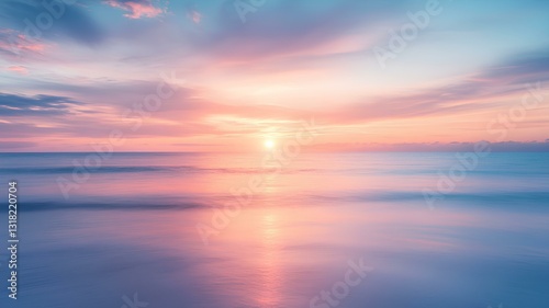 Beautiful sunset over the sea. Seascape. Nature composition.