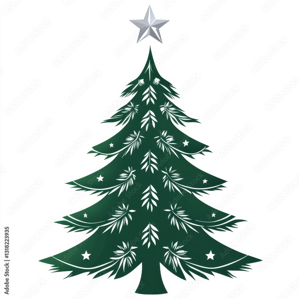 Simple green Christmas tree silhouette Simple green Christmas tree silhouette