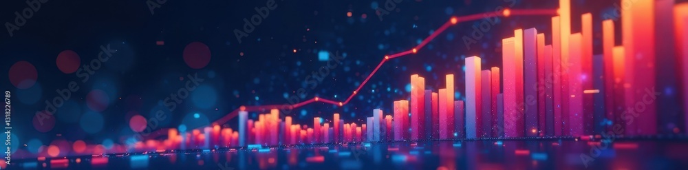 Growth graph displayed, financial data analyzed for strategic planning , success, finance, report Growth graph displayed, financial data analyzed for strategic planning , success, finance, report