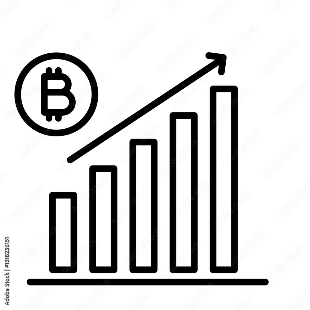 Crypto Investment outline icon Crypto Investment outline icon