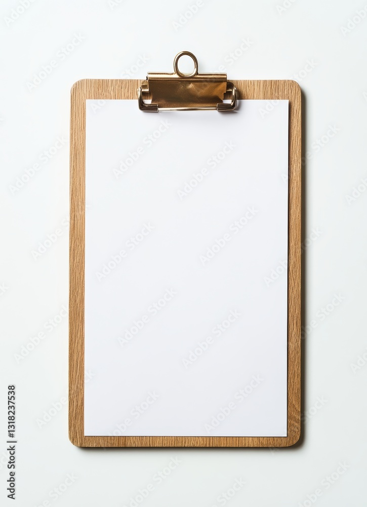 Creating effective presentations blank clipboard office setting visual content minimalist environment overhead view business concept Creating effective presentations blank clipboard office setting visual content minimalist environment overhead view business concept