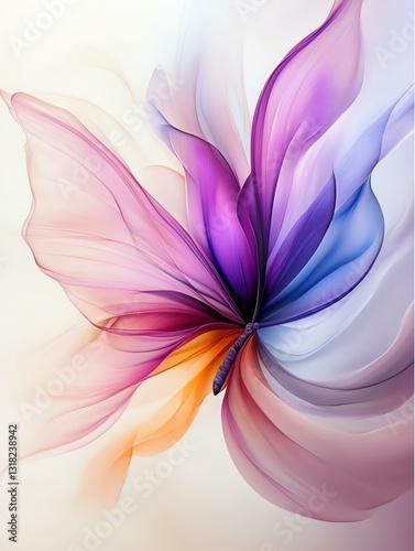 A beautiful abstract butterfly illustration showcasing vivid colors and flowing forms.