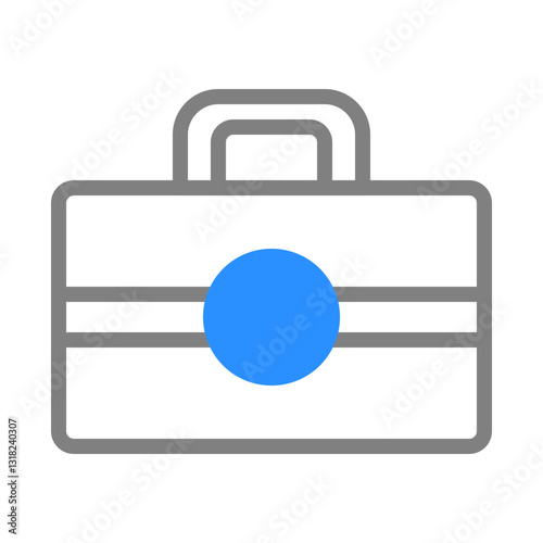 Simple briefcase icon. Concept of tools, work, and business.
