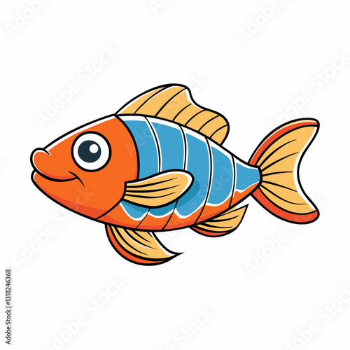 vector illustration of an oscarfish
