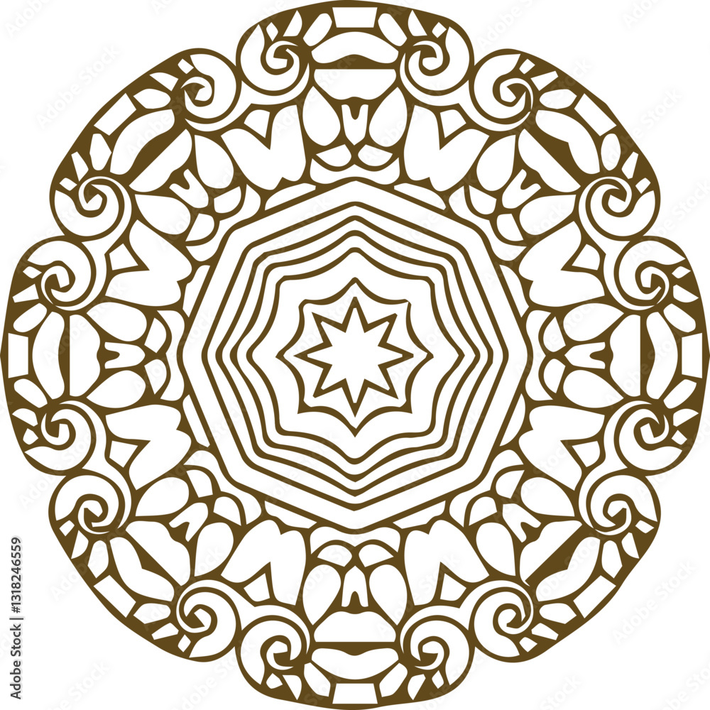 Beautiful flower art and mandala vector design Beautiful flower art and mandala vector design
