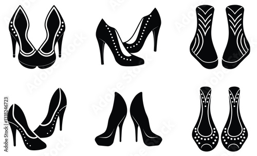 Heel Grips silhouette vector