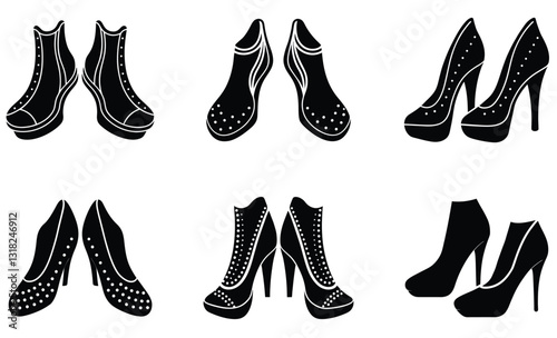 Heel Grips silhouette vector