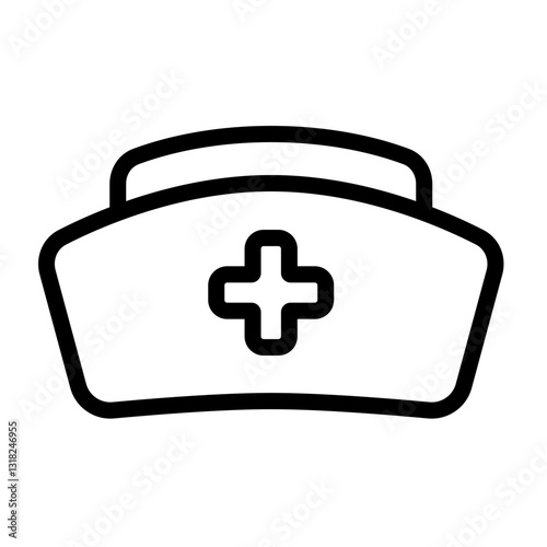 Nurse cap icon illustration. Medical vector illustrations.