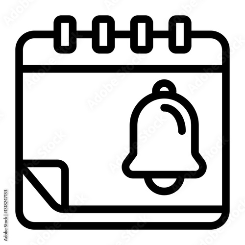 notification Icon - Outline Style - Planning and Organization Themes