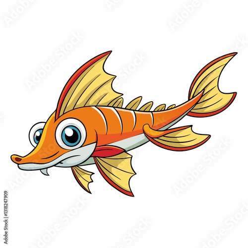 gold fish isolated on white background