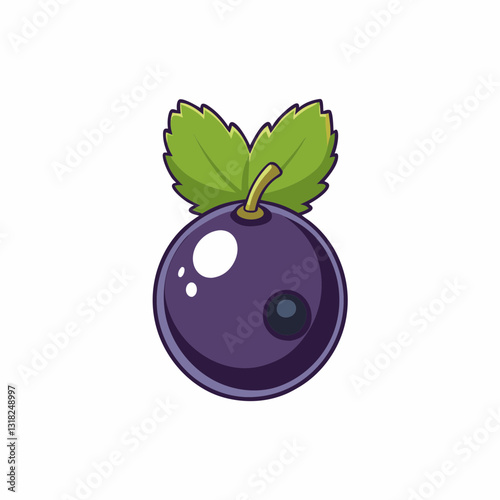 vector illustration of ripe plums