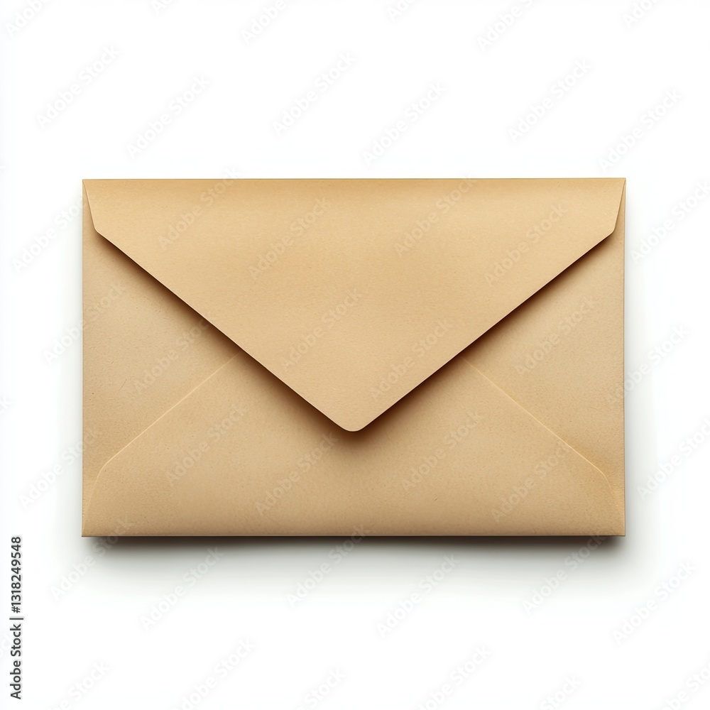 Beige envelope isolated on white background. (2) Beige envelope isolated on white background. (2)