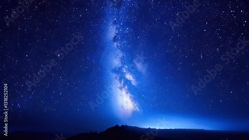 Wallpaper Mural Vast Night Sky with Milky Way Galaxy Over Silhouetted Mountains Torontodigital.ca