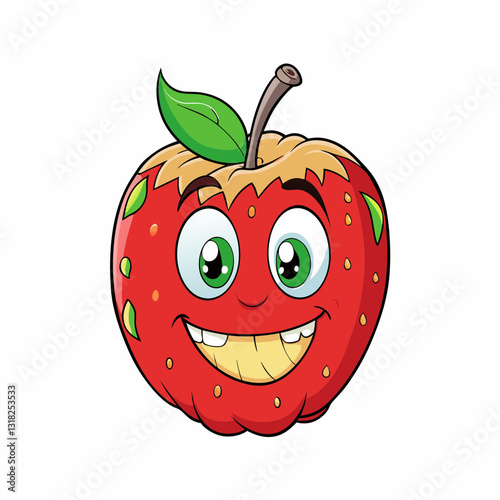 red apple cartoon
