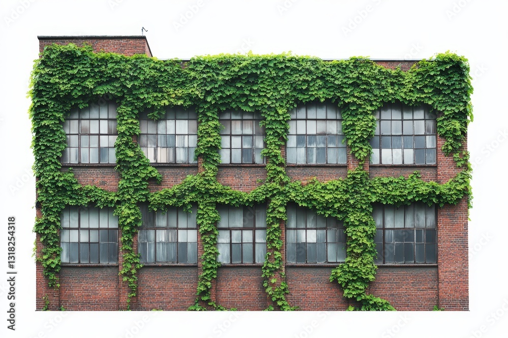A charming brick building adorned with lush ivy, showcasing vintage windows that blend nature with urban architecture, creating a unique visual harmony. A charming brick building adorned with lush ivy, showcasing vintage windows that blend nature with urban architecture, creating a unique visual harmony.